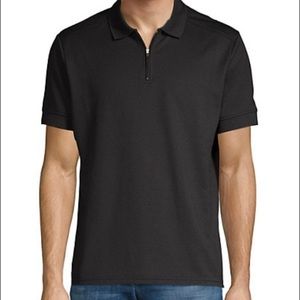 Vince Camuto Textured Short-Sleeve Polo